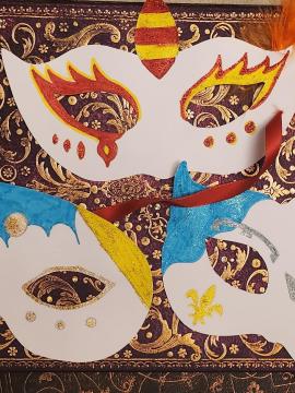 Trois loups de carnaval 