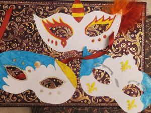 Trois loups de carnaval 