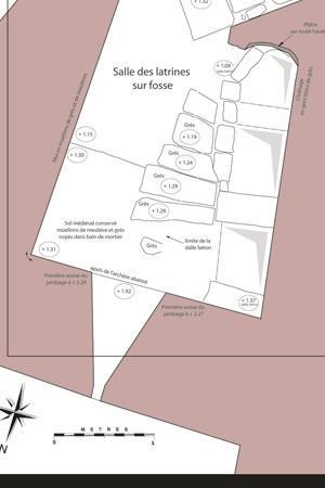 Plan des latrines de la tour des Archives